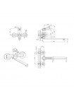 Смеситель для ванны Mixxus Lord 006 Euro Graphite графит MI7142