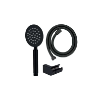 Душевой набор Mixxus Shower SET-01.SUS Black шланг, лейка, кронштейн с нерж. стали MI6158