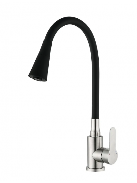 Змішувач для кухні Mixxus DAX-011 REFL.Black із силіконовим виливом MI6559 Змішувач для кухні Mixxus DAX-011 REFL.Black із силіконовим виливом MI6559
