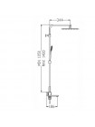 Душевая система со смесителем KOER KB-56039-01  хром KR5995