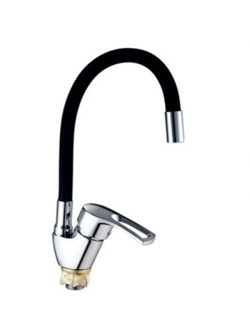Смеситель для кухни Mixxus YUB4-181 Reflector Black с черным силиконовым изливом MI6481