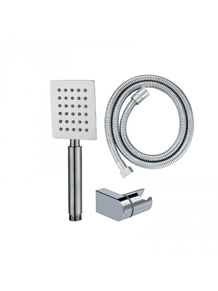 Душовий набір Mixxus Shower SET-02.SUS шланг, лійка, кронштейн з нерж. сталі MI6157