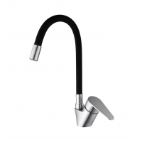 Змішувач для кухні Mixxus NEO-011 REFL.Black із силіконовим виливом MI6558