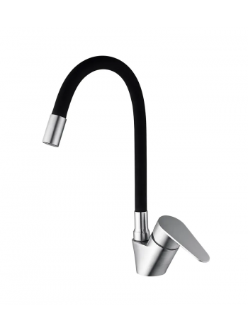 Смеситель для кухни Mixxus NEO-011 REFL.Black с силиконовым изливом MI6558