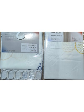 Шторка для ванної Mixxus SCT-008-200x180 з поліестеру Візерунок Морський біло-сірий AC3578