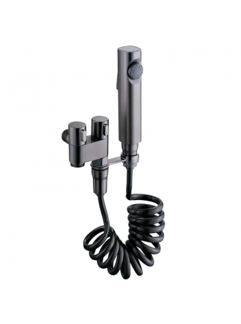 Кран для гигиенического душа и бачка унитаза Mixxus AVT-01 GRAPHITE с лейкой MI6837
