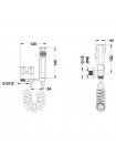 Кран для гигиенического душа и бачка унитаза Mixxus AVT-01 GRAPHITE с лейкой MI6837