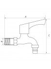 Кран для холодной воды 1/2 Mixxus BIB-03 (нерж. сталь) (SS0052)