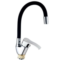 Смеситель для кухни Mixxus YUB4-279 Reflector Black с черным силиконовым изливом MI6484