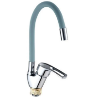 Смеситель для кухни Mixxus YUB4-181 Reflector Gray с серым силиконовым изливом MI6483