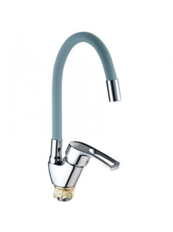 Смеситель для кухни Mixxus YUB4-181 Reflector Gray с серым силиконовым изливом MI6483
