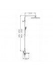 Душова система із змішувачем KOER KB-56009-04 хром-білий KR5987