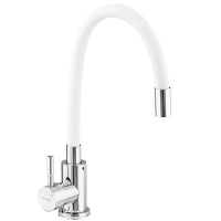 Смеситель для кухни Mixxus SUS-011 Chrome Refl.White нерж. сталь MI6233