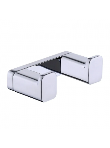 Крючок для полотенец в ванную двойной Koer AS-0101-2-01 хром глянец KR6157