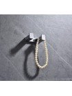 Крючок для полотенец в ванную двойной Koer AS-0101-2-01 хром глянец KR6157