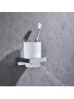 Склянка для зубних щіток настінна Koer AS-0103-01 скло хром глянець KR6165