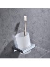 Склянка для зубних щіток настінна Koer AS-0103-01 скло хром глянець KR6165