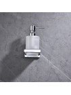 Дозатор для жидкого настенный мыла Koer AS-0104-01 стекло хром глянец KR6169