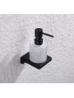 Дозатор для рідкого настінного мила настінний Koer AS-0104-05 скло чорний KR6166