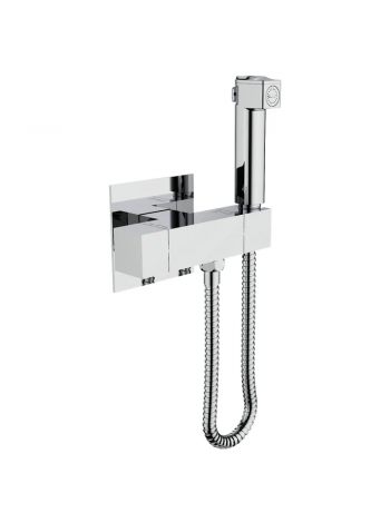 Гигиенический душ скрытого монтажа с термостатом Koer KB-24038-01 хром KR5964