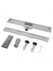 Трап для душа 40 см комбинированный затвор Brushed Nickel  ITAL IT02-FT09/400