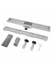 Трап для душа 40 см комбинированный затвор Brushed Nickel  ITAL IT02-FT09/400