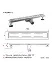 Трап для душу 70×700 мм нержавіюча сталь GAPPO G87007-1
