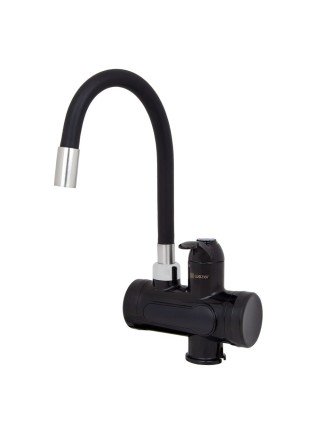 Водонагревательный кран для кухни с гибким гусаком Wezer SDR-G15T-Black