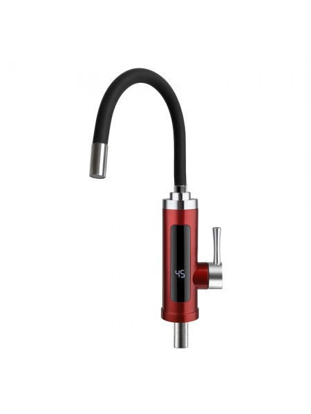 Кран водонагреватель для кухни с гибким изливом Wezer SDR-G16T-Red