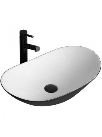 Умывальник на столешницу Rea Royal 36x62,5 black & white REA-U6600