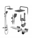 Душевая система тропический душ Rea Helix brushed nickel REA-P6622
