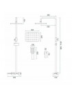 Душевая система тропический душ Rea Helix brushed nickel REA-P6622