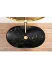 Раковина чаша у ванну Rea Royal 36x60,5 black marble gold REA-U8008