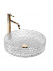 Раковина чаша в ванную Rea Cristal 40x40 transparent REA-U0284