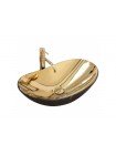 Раковина чаша в ванную Rea Royal 36x60,5 gold marble black REA-U8007