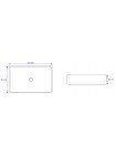 Раковина в ванную накладная Rea Inga 35x50 white REA-U1022