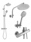 Душевая система с тропическим душем Rea Bliss chrome REA-P8805