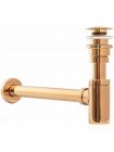 Сифон для умывальника Rea универсальный розовое золото с донным клапаном клик-клак REA-A8541