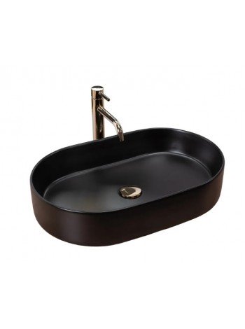 Раковина в ванную накладная Rea Nadia 61x38,5 black matt REA-U1062