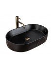 Раковина в ванную накладная Rea Nadia 61x38,5 black stone matt REA-U8565