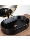 Раковина в ванную накладная Rea Nadia 61x38,5 black stone matt REA-U8565
