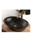 Раковина чаша в ванную Rea Roma 56x40 black marble mat REA-U5609
