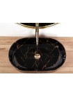 Раковина для ванної накладна Rea Nadia 61x38,5 black marble shiny REA-U0539