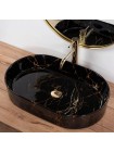 Раковина для ванної накладна Rea Nadia 61x38,5 black marble shiny REA-U0539