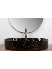 Раковина для ванної накладна Rea Nadia 61x38,5 black marble shiny REA-U0539
