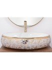 Раковина чаша у ванну Rea Meryl 60x40,5 white-gold REA-U5054