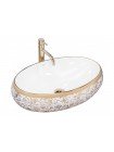 Раковина чаша у ванну Rea Meryl 60x40,5 white-gold REA-U5054