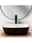 Умивальник у ванну накладний Rea Belinda 33,5x46,5 black & white REA-U6332
