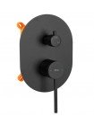 Душевая система тропический душ Rea Oval черный REA-P8467