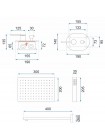 Душевая система тропический душ Rea Oval черный REA-P8467